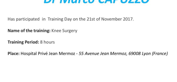 Knee Surgery con il Dr Cottet-Sonnery